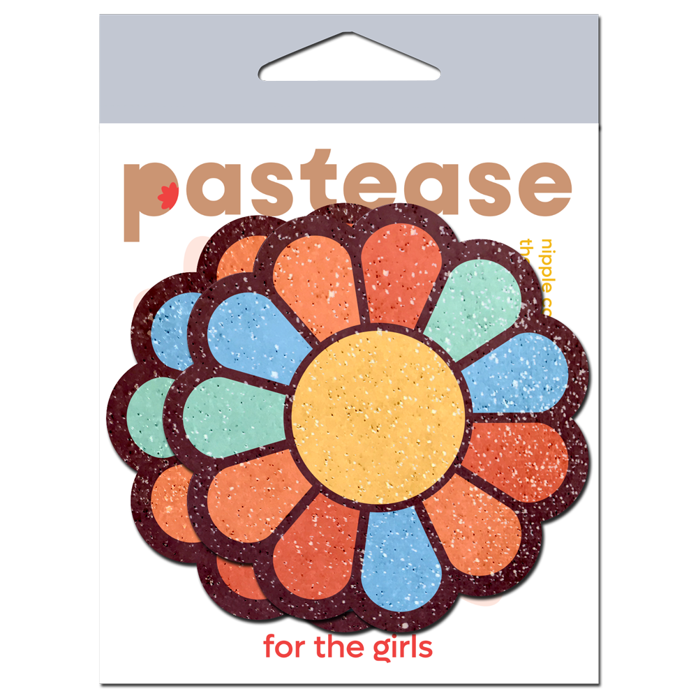 Rainbow Flower Pasties Hippy Rainbow Daisy Breast Covers by Pastease