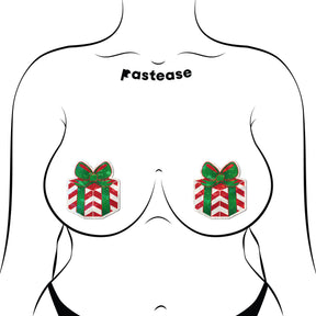 Gift: Christmas Present Wrapped with Bow Nipple Pasties by Pastease®