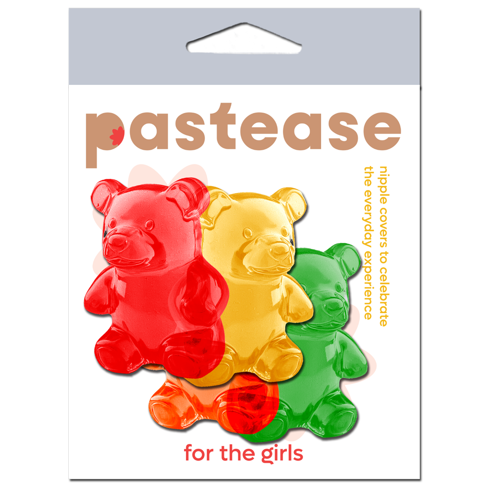 Gummy Bear Breast Pasties in Red, Yellow, Orange & Green by Pastease®