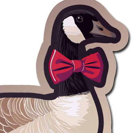 Christmas Goose with Red Holiday Bow Breast Pasties by Pastease®