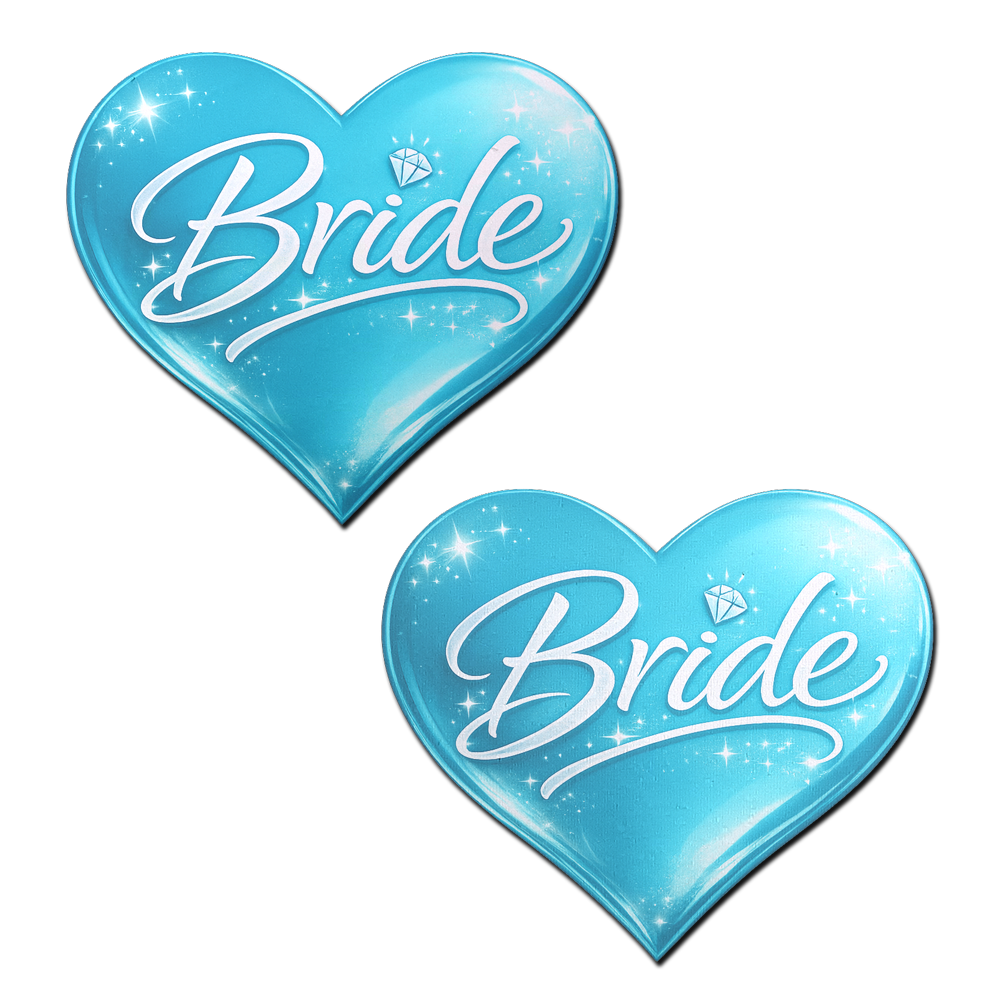 Love: Robin's Egg Blue 'Bride' Heart Nipple Pasties by Pastease® o/s