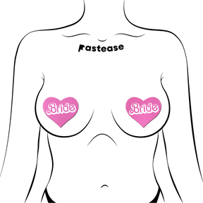 Love: 'Bride' Doll Pasties Pink Iconic Heart Nipple Covers by Pastease