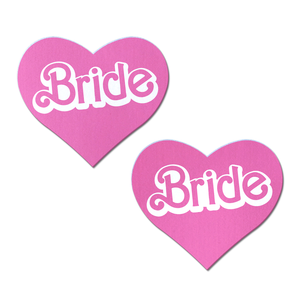 Love: 'Bride' Doll Pasties Pink Iconic Heart Nipple Covers by Pastease