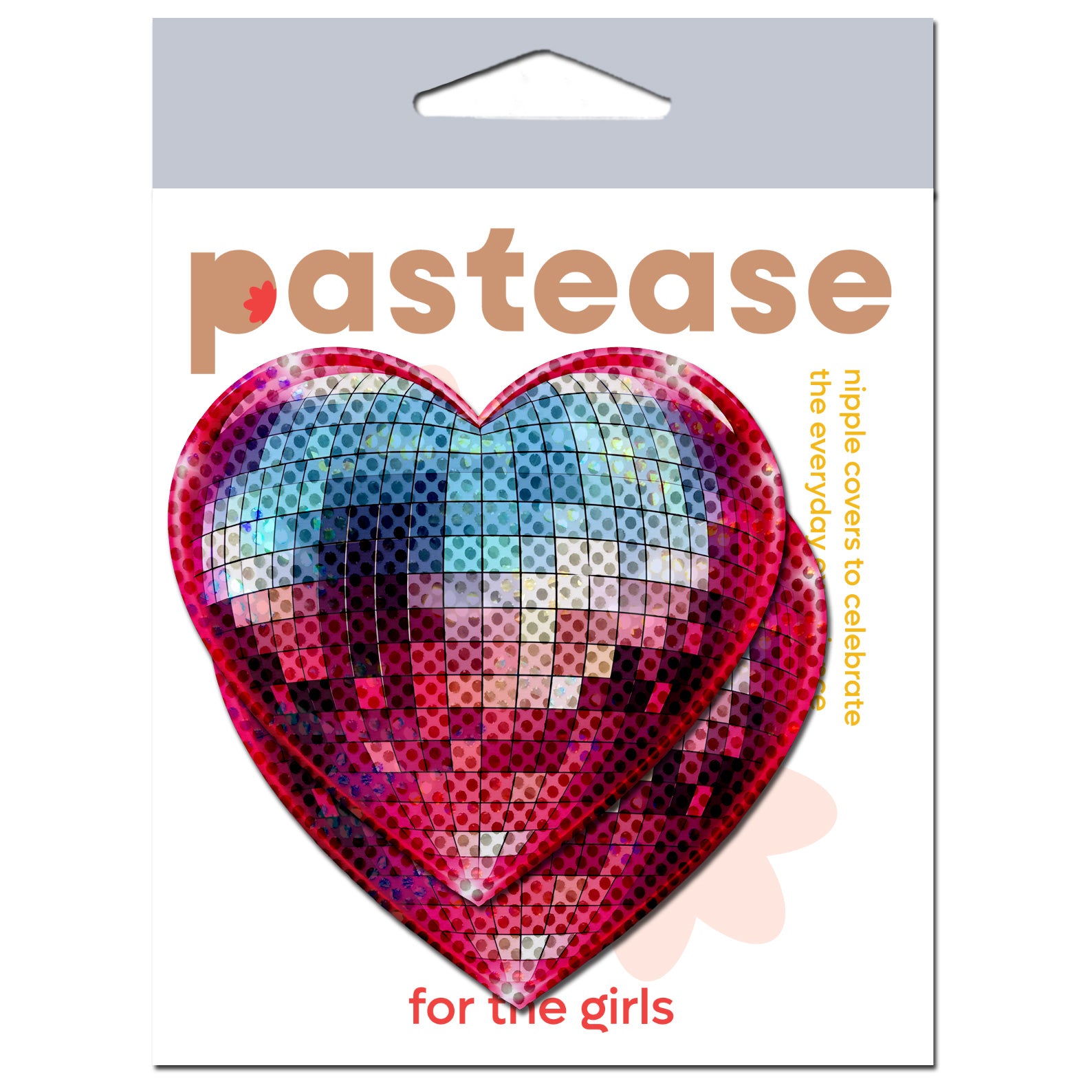 Discoball Heart Breast Pasties Sparkling Blue & Pink by Pastease®