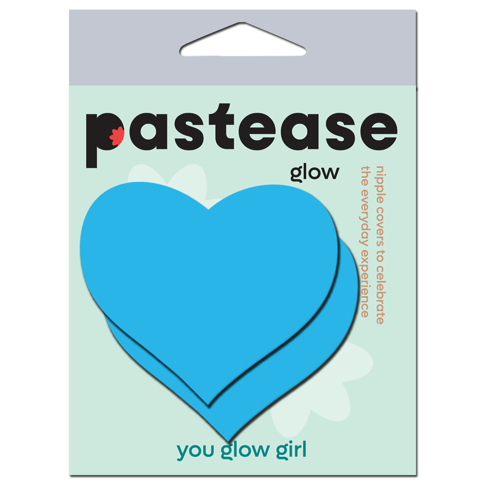 Love: Glow in the Dark Neon Heart Pasties Nipple Covers by Pastease®