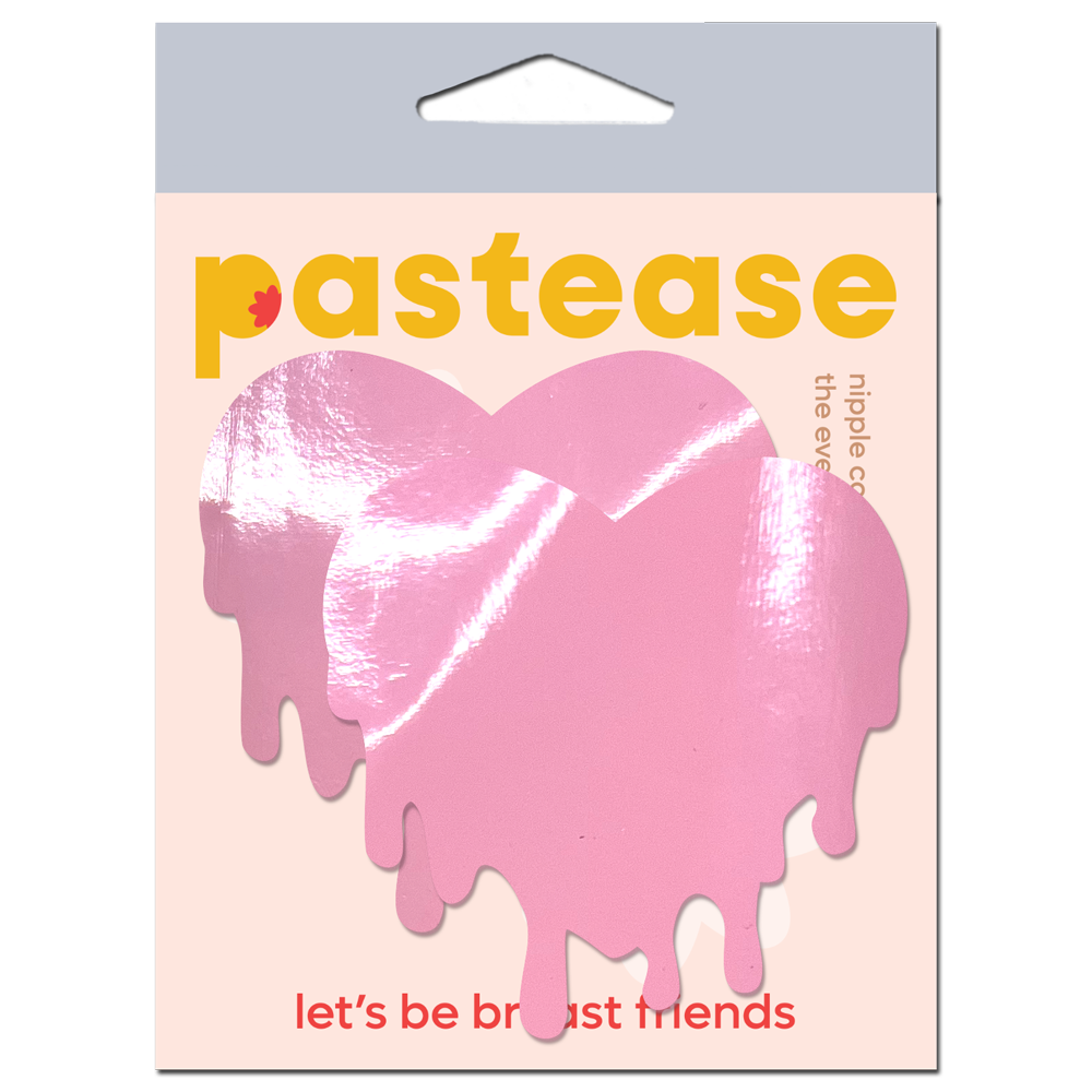 Melty Heart: Patent Leather Fetish Vinyl Melty Heart Nipple Pasties by Pastease®