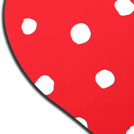Red Heart with White Polka Dot Breast Pasties by Pastease®