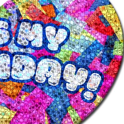 'Tits My Birthday!' Heart Breast Pasties with Confetti by Pastease®