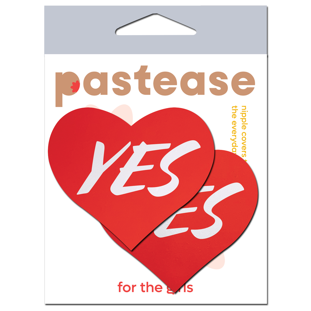 Love: 'YES' Red Heart Pasties Nipple Covers by Pastease