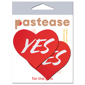 Love: 'YES' Red Heart Pasties Nipple Covers by Pastease