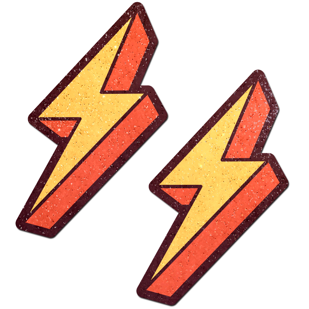 Lightning Bolt Pasties Thunder Struck Breast Covers by Pastease