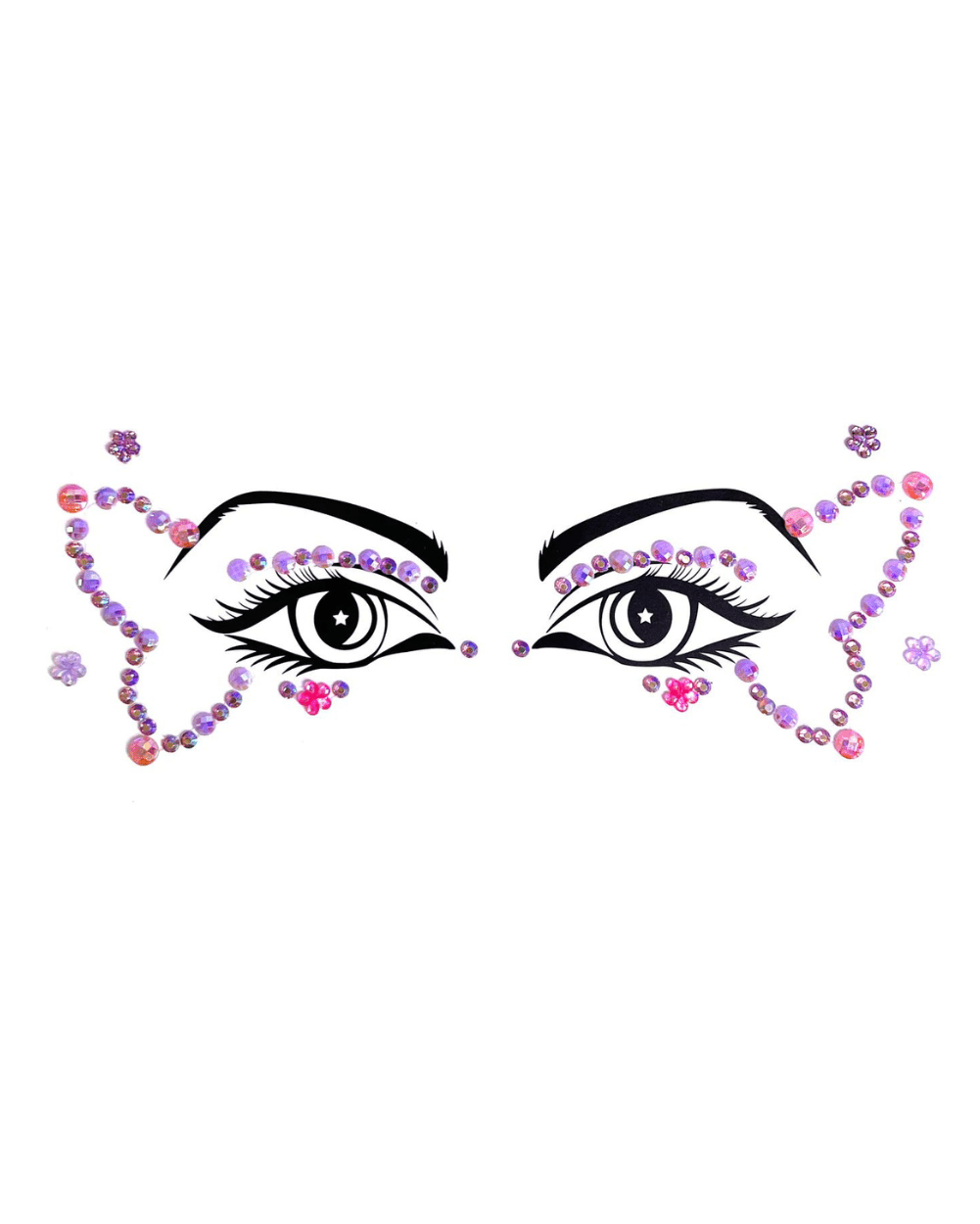 Blush Pixie Butterfly Face Gem - Pink and Purple Butterfly Graphic Liner Face Jewels