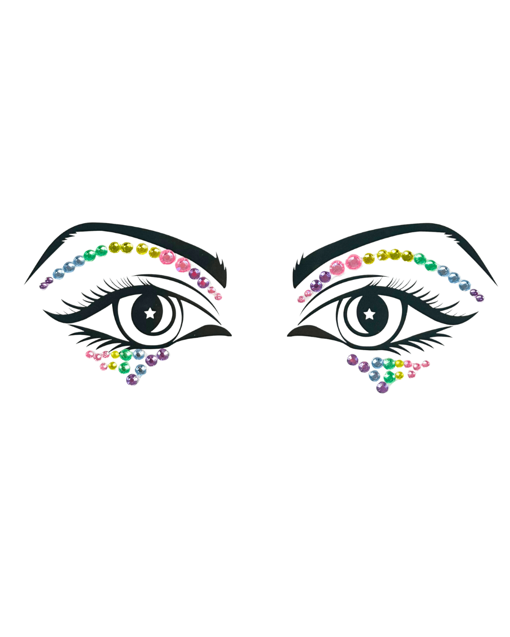 Daydream - Rainbow Face Gem Cut Crease Jewels