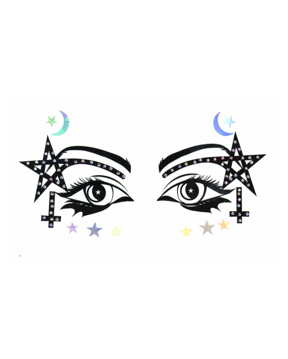 Spellbound - Black Graphic Liner Face Stickers