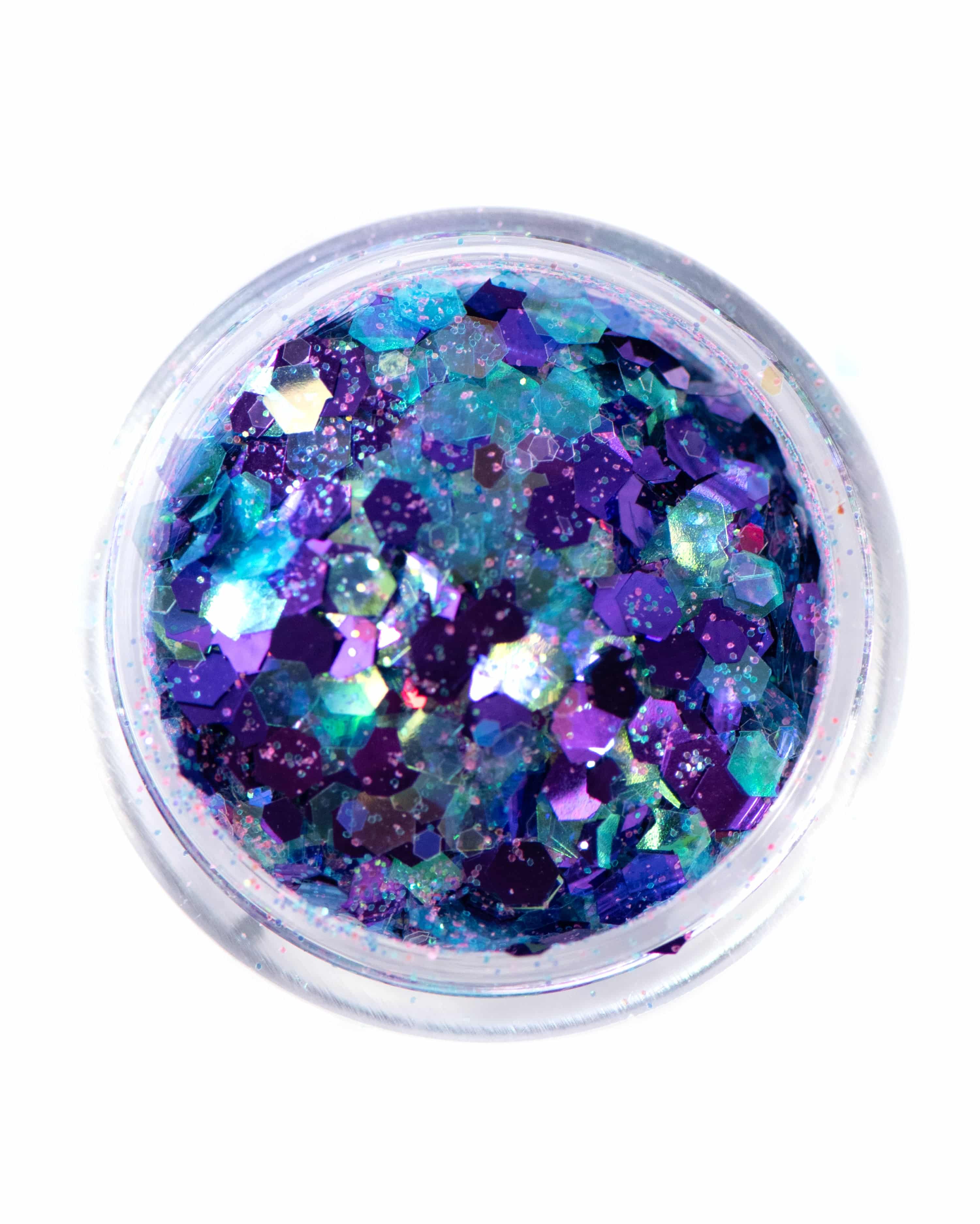 Tea Party - Purple and Aqua Chunky Glitter