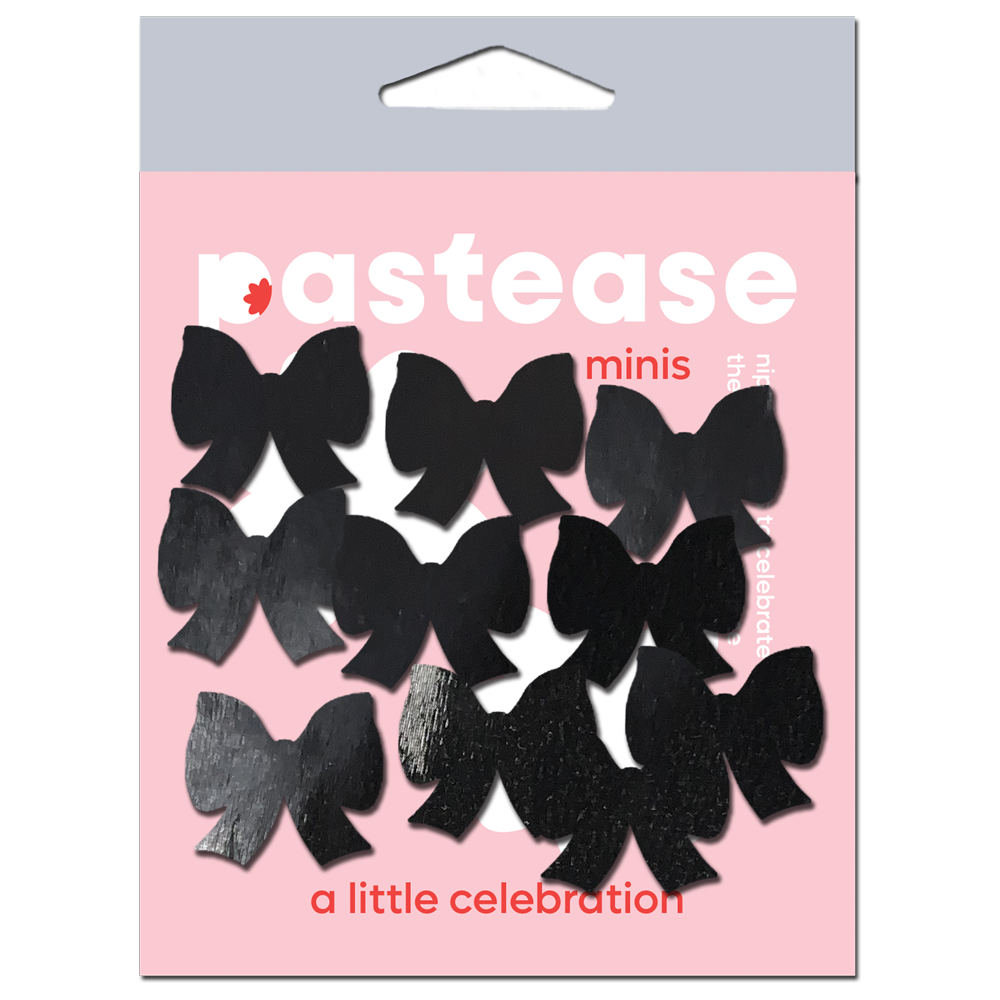 Body Mini Pasties: 10 Mini Bow Faux Latex Pleather Vinyl Body Pasties by Pastease®