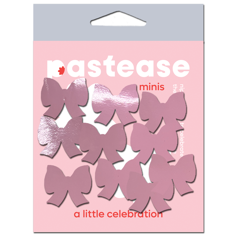 Body Mini Pasties: 10 Mini Bow Faux Latex Pleather Vinyl Body Pasties by Pastease®