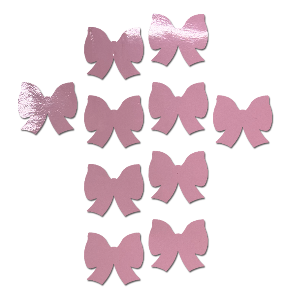 Body Mini Pasties: 10 Mini Bow Faux Latex Pleather Vinyl Body Pasties by Pastease®