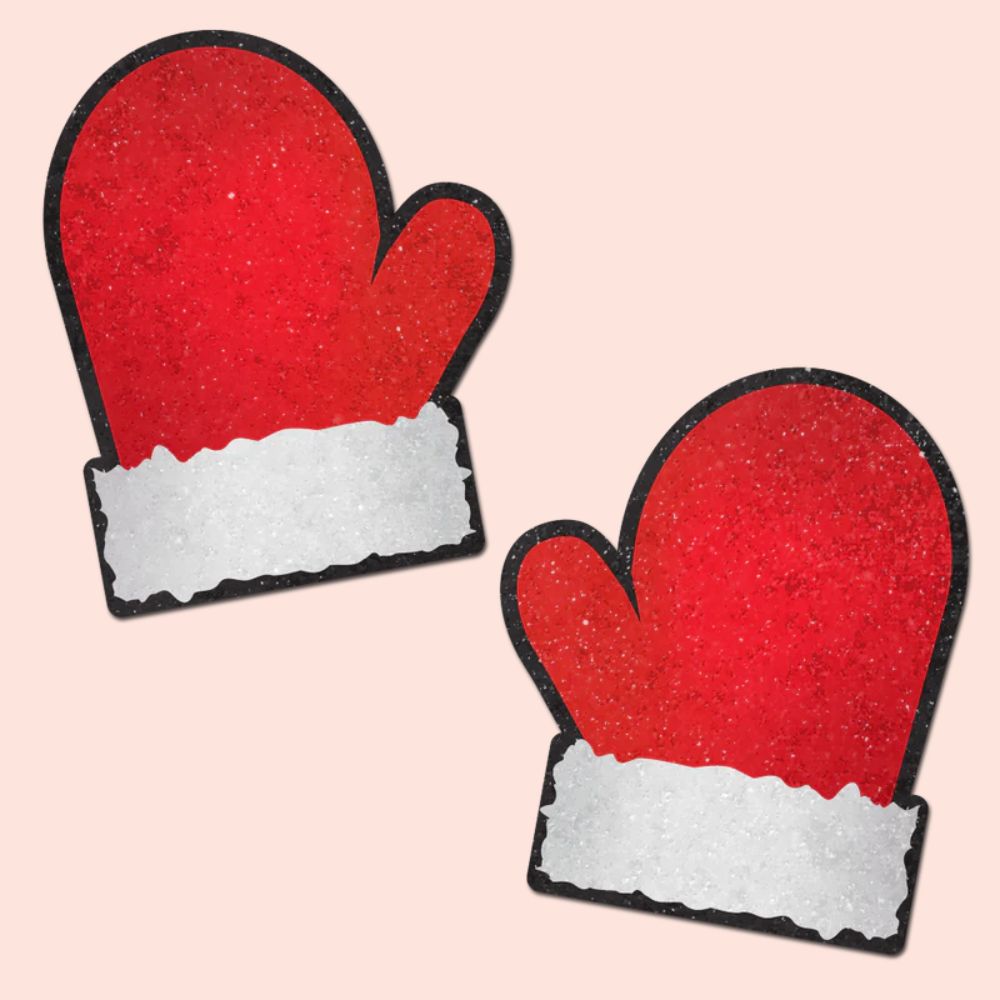 Santa: Red and White Santa Mitten Nipple Pasties by Pastease®