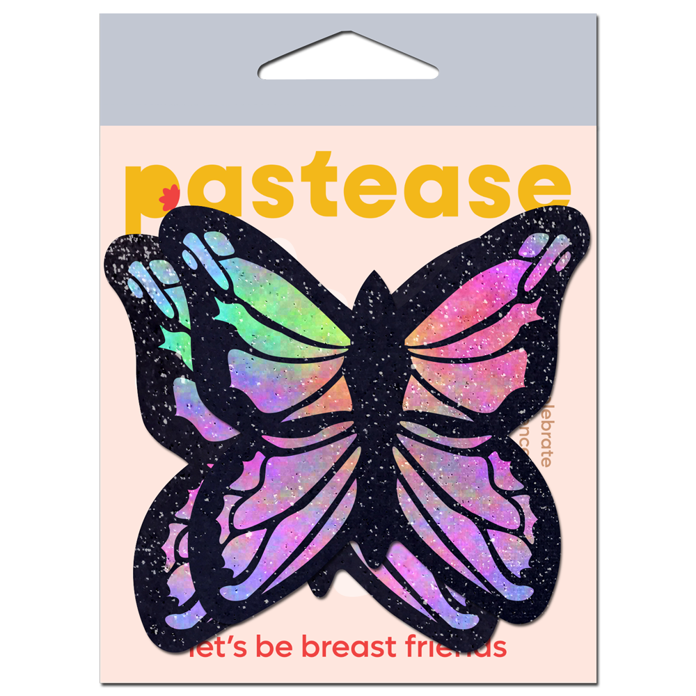 Monarch: Glitter Pastel Rainbow Butterfly Nipple Pasties by Pastease®