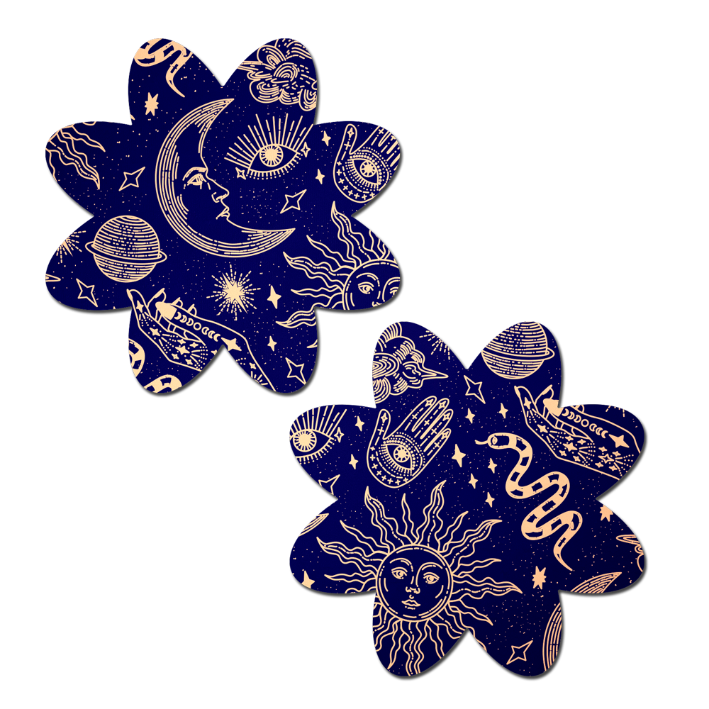Midnight Celestial Sun & Moon Petal Breast Pasties by Pastease®