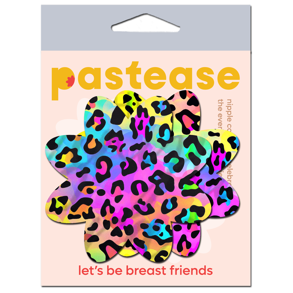 Rainbow Cheetah Leopard Print Petal Breast Pasties by Pastease®