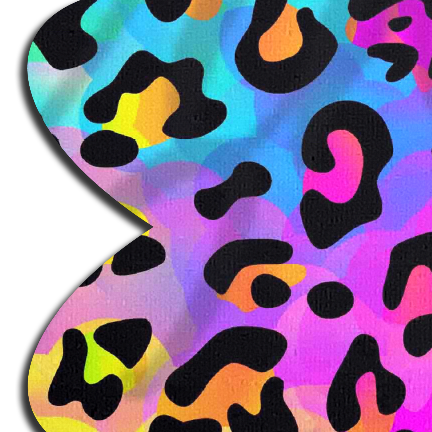 Rainbow Cheetah Leopard Print Petal Breast Pasties by Pastease®