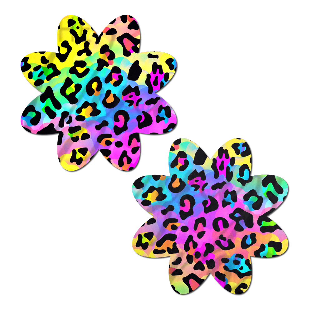 Rainbow Cheetah Leopard Print Petal Breast Pasties by Pastease®