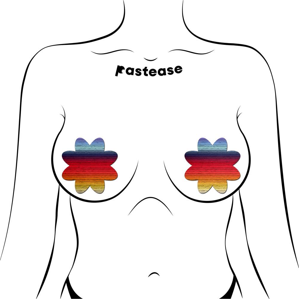 Retro Horizon Color Petal Breast Pasties by Pastease®