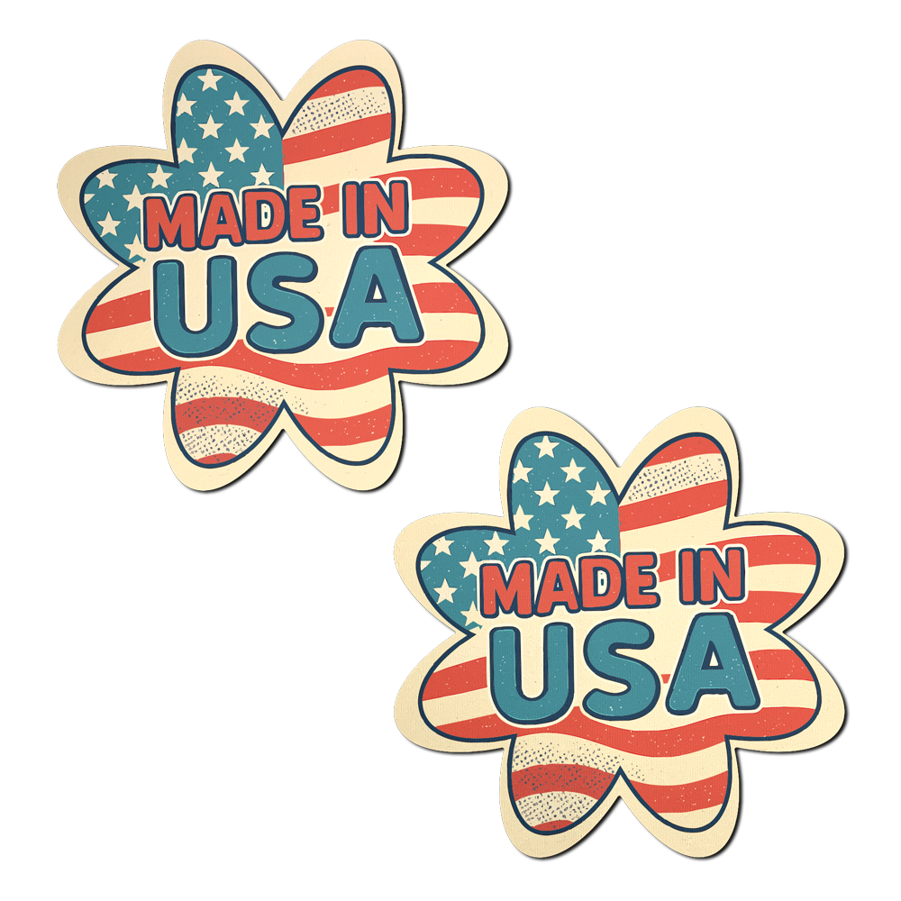 Patriotic Made in USA Flag Petal Breast Pasties by Pastease®
