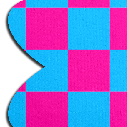 Neon Checkered Pink & Blue Petal Breast Pasties by Pastease®