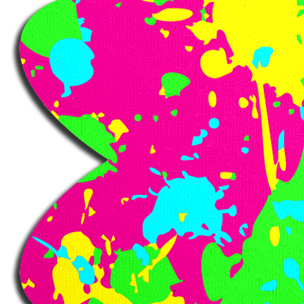 Neon Pink Graffiti Paint Splatter Petal Breast Pasties by Pastease®