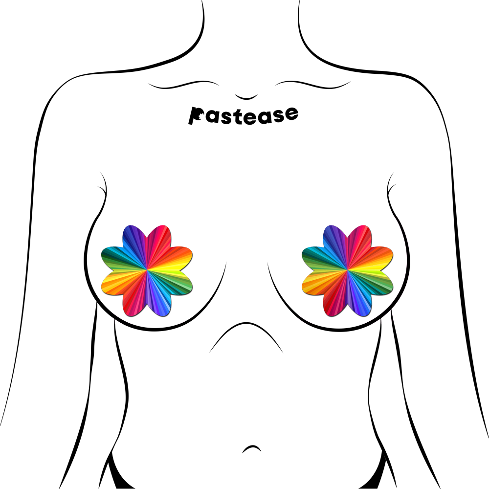 Rainbow Kaleidoscope Petal Breast Pasties by Pastease®