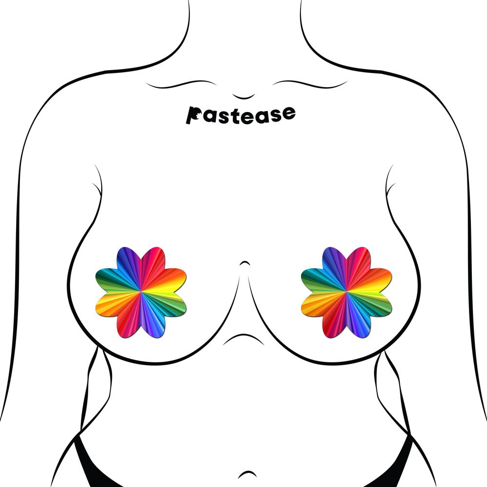 Rainbow Kaleidoscope Petal Breast Pasties by Pastease®