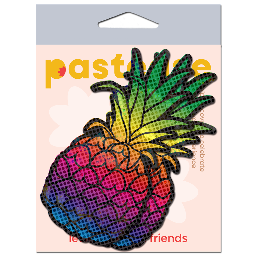 Rainbow Pineapple Sparkling Breast Pasties by Pastease®