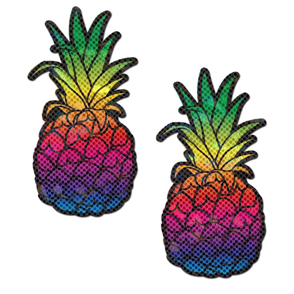 Rainbow Pineapple Sparkling Breast Pasties by Pastease®