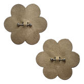 Pierced Pasties: Nude Flower Breast Petal with Barbell Piercing Nipple Covers by Pastease