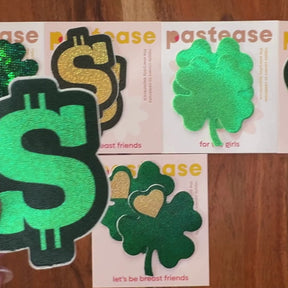 Money: Green Glitter Dollar Sign Nipple Pasties by Pastease®