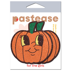 Pumpkin Breast Pasties Cutie Pie Face Jack O' Lantern Nipple Covers by Pastease