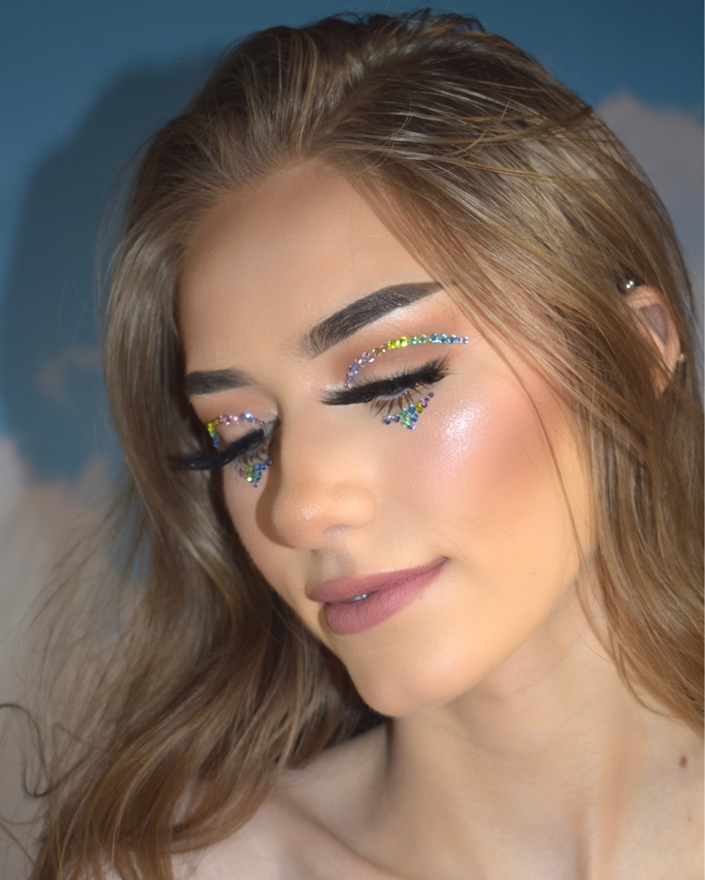 Daydream - Rainbow Face Gem Cut Crease Jewels