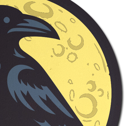 Black Raven and Full Moon Breast Pasties by Pastease®
