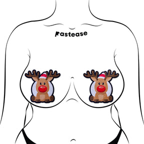 Reindeer: Red Nose Rudolph Nipple Pasties by Pastease®