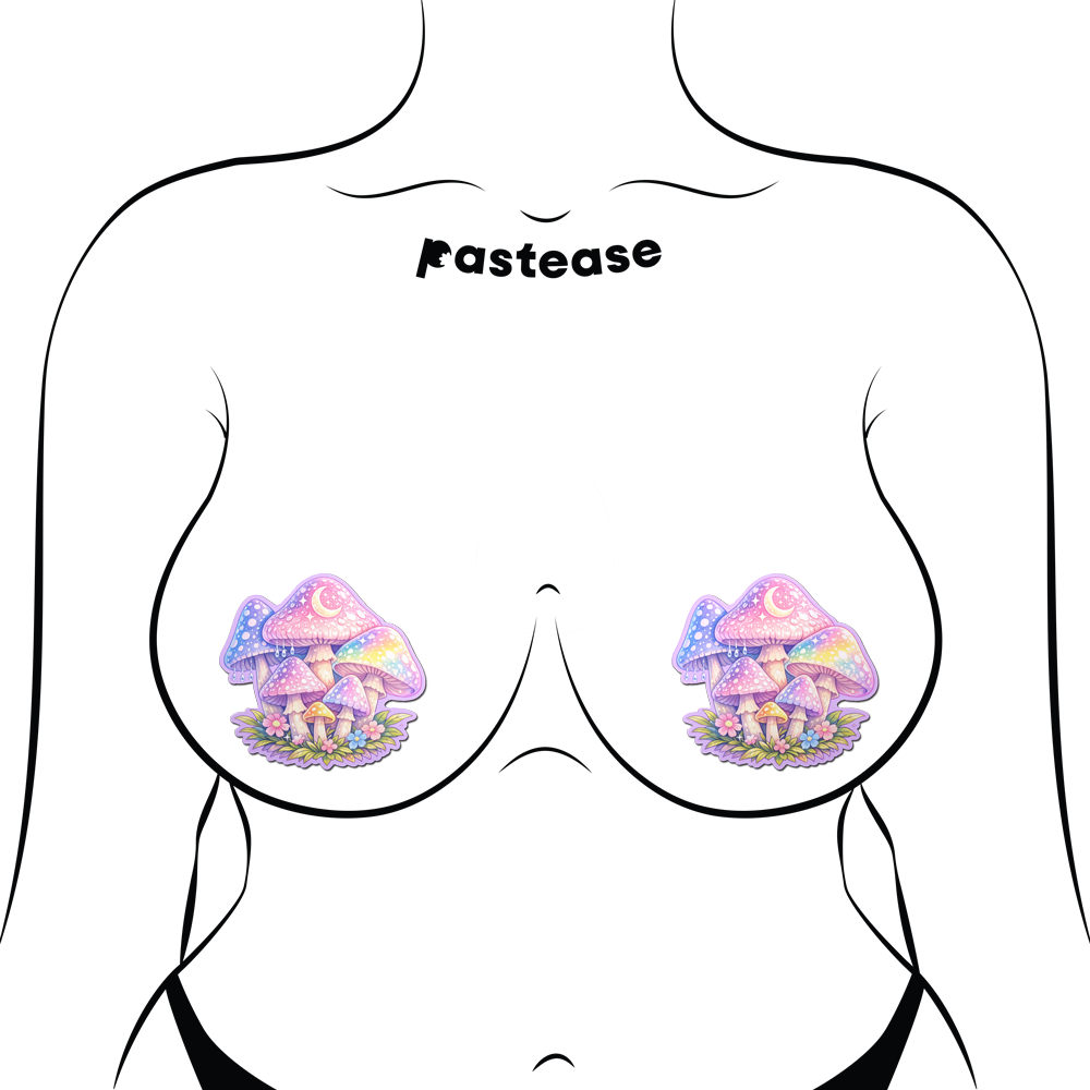 Pastel Celestial Fairycore Mushroom Breast Pasties by Pastease®