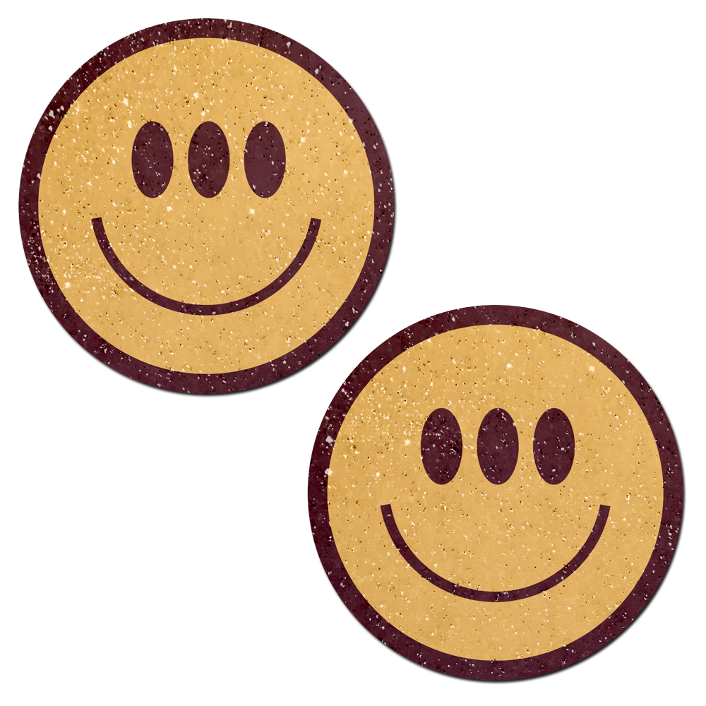 Trippy Smiley Face Pasties Three Eyed Yellow Breast Covers by Pastease