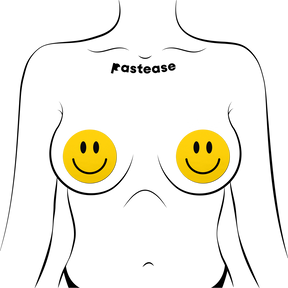 Smiley Faces Yellow Nipple Pasties by Pastease®