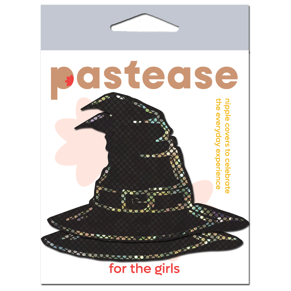 Disco Black Spooky Witches Hat Breast Pasties by Pastease®