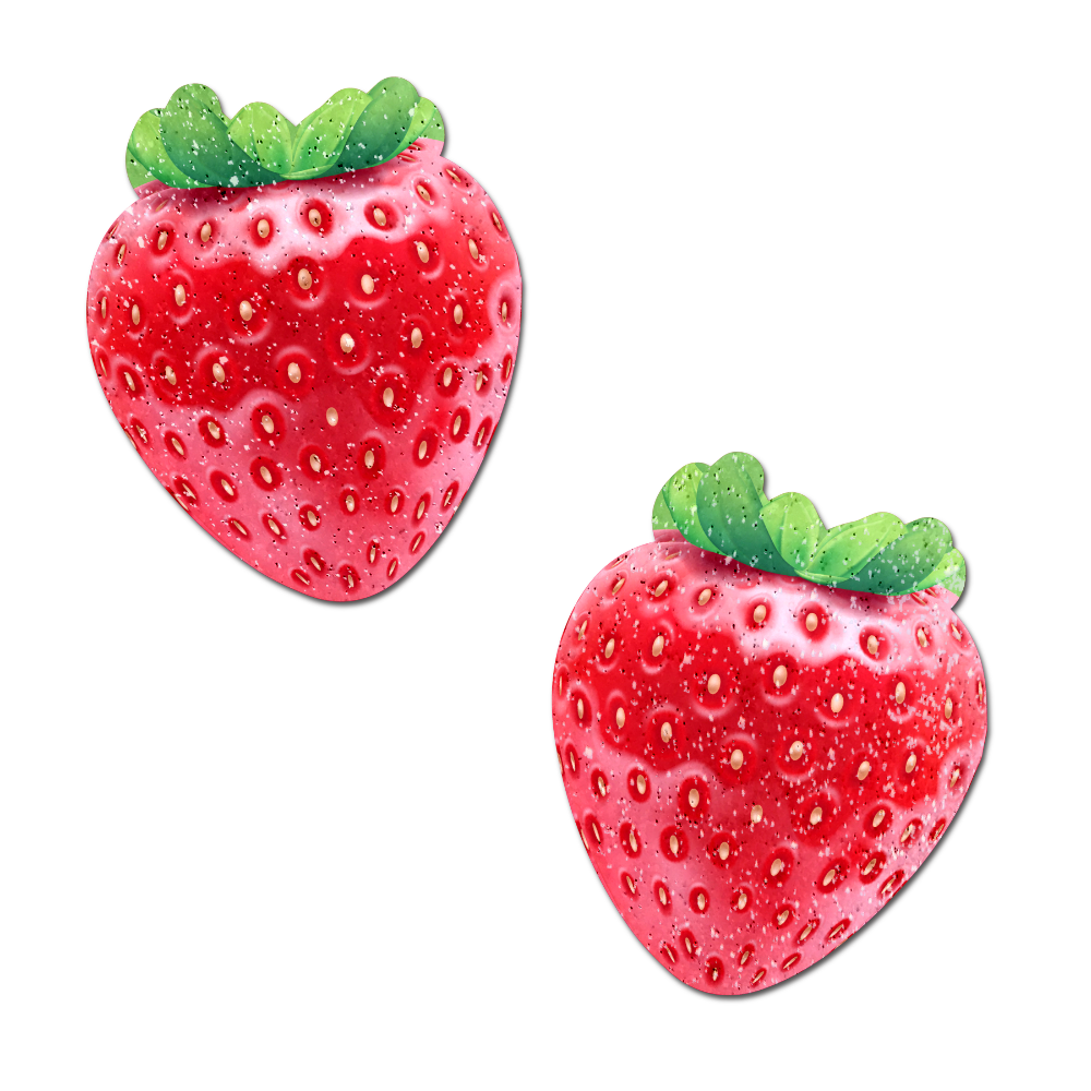 Strawberry: Sparkly Red & Juicy Berry Nipple Pasties by Pastease®