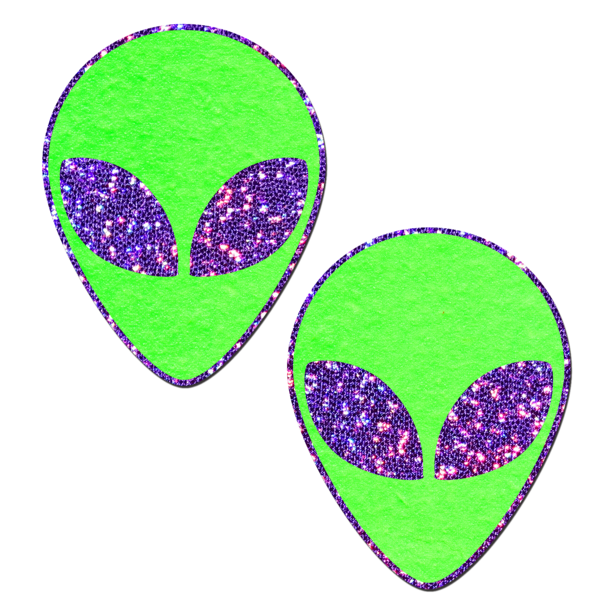 Alien: Glow-In-The-Dark with Glittering Purple Eyes Nipple Pasties by Pastease®