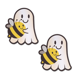 Boo-Bee Pasties: Kawaii Ghost with Bee Friend Nipple Covers by Pastease®