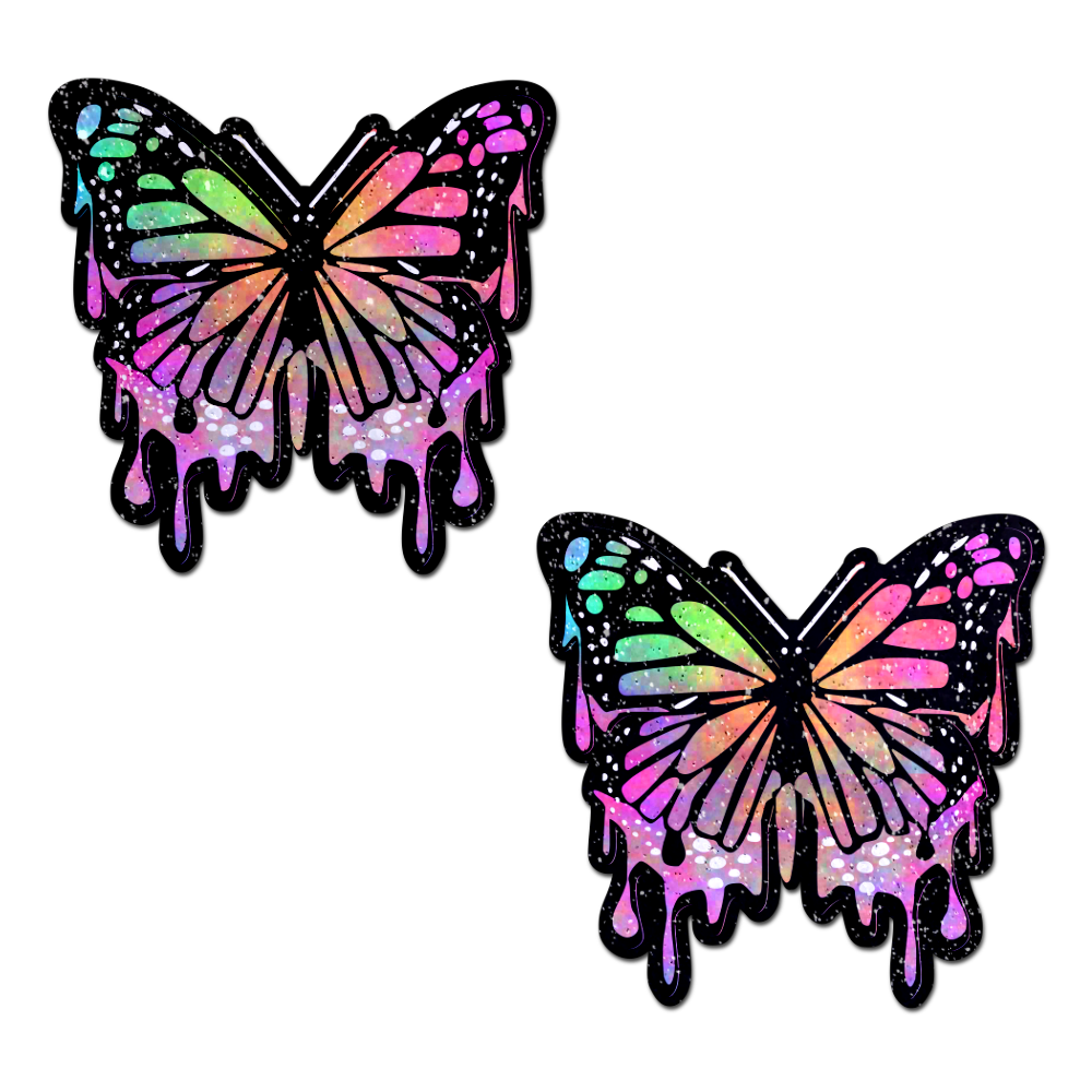 Butterfly Melt Trippy Glitter Rainbow Nipple Pasties by Pastease®